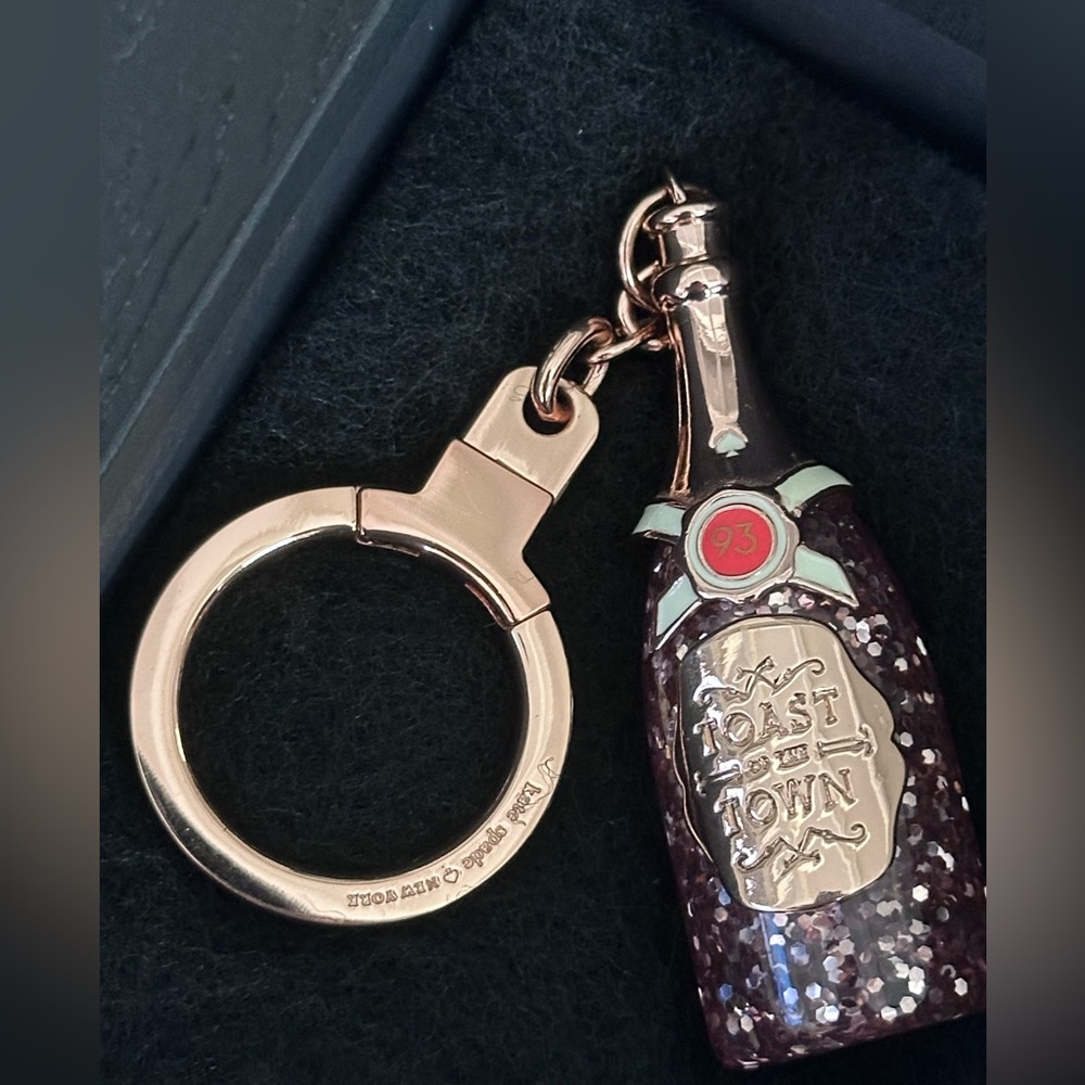 Kate Spade Champagne Bottle Keyfob